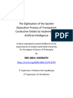 The Digitisation of The Sputter Deposition Process of Transparent Conductive Oxides by Implementing Artificial Intelligence