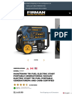 9400 - 7500W Tri Fuel Electric Start Portable Generator50A 120 - 240V ELEC - FIRMAN Power Equipment