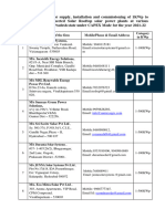 List of Suppliers For 1 500KWp Solar Rooftop Systems