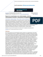 Papel de La Inactividad en Las Enfermedades Crónicas - Conocimiento Evolutivo y Mecanismos Fisiopatológicos