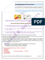 Deviation Management Process Flow