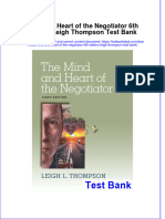 Full Mind and Heart of The Negotiator 6Th Edition Leigh Thompson Test Bank Online PDF All Chapter