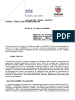 Edital 015-2022 - Processo Seletivo Residência Médica 2023 - UNIOESTE CASCAVEL