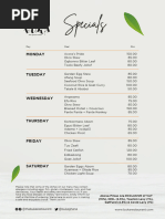 Buka Food Drinks Menu