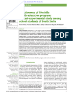 Effectiveness of Life Skills Health Education Prog