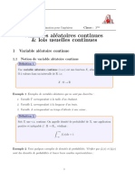 Variables Aléatoires Continues Cours - Version Enseignant