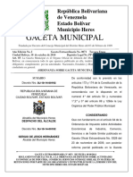 Gaceta Municipal 0071 Reglamento Ordenanza de Impuestos