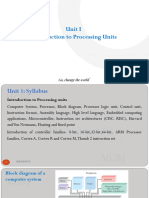 Unit 1 Introduction To Processing Units