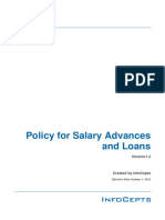 InfoCepts Policy For Salary Advances Loans