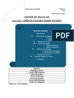 EXPOSÉ DE FRANÇAIS Du Crépuscule Des Temps Anciens