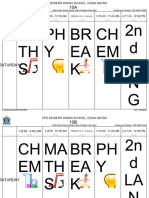 Class X Saturday Class Timetable 2024 - 25