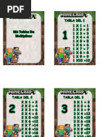 Tablas de Multiplicar Minecraft