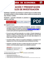 COMUNICADO PRESENTACION DE PERFILES NO PRESENCIAL (Fecha Extraordinario)