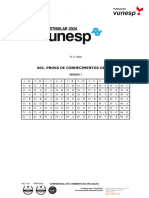 UNESP2024 1fase Gabarito