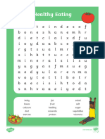 Healthy Eating Word Search