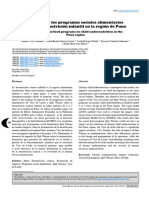 Impacto de Los Programas Sociales Alimentarios Sobre La Desnutrición Infantil en La Región de Puno