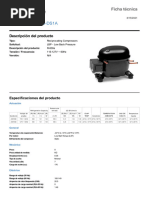 Ficha Tecnica Compresor Tecumseh TA1360M DS1A