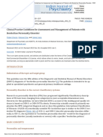 Clinical Practice Guidelines For Assessment and Management of Patients With Borderline Personality Disorder - PMC