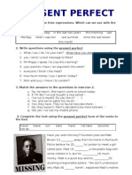 1e. Present Perfect Worksheet