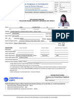 Application Form For Philippine Normal University Admission Test (Pnuat)