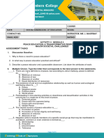 Sde-Activity 4-Module 4-Peace Education-A Transformative Response To Major Societal Challenges