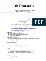 Lab Protocols Hemoglobinometry Hematocrit Sedimentation