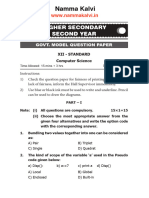 Namma Kalvi 12th Computer Science Model Question Papers em 2020 217201