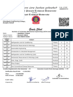 Grade Sheet: Bachelor of Technology (Mechanical Engineering), SIXTH Semester, April-2023