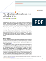 The Advantages of Metalenses Over Diffractive Lenses: Comment