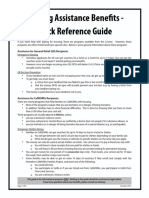 Housing Assistance Benefits - Quick Reference Guide: Assistance For General Relief (GR) Recipients