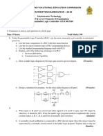 TVEC Model Paper Programmable Logic Controller