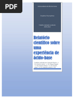 Relatório Científico Sobre Uma Experiência de Ácido-Base