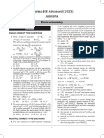 Electrochemistry JEE Advanced Practice Sheet