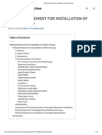 Method Statement For Installation of Water Pumps