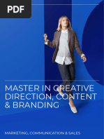 Master in Creative Direction Content and Branding