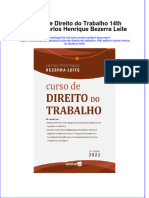 PDF of Curso de Direito Do Trabalho 14Th Edition Carlos Henrique Bezerra Leite Full Chapter Ebook