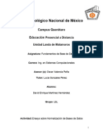 U4 - E1 - DEMH - Ensayo Sobre Normalización de Bases de Datos