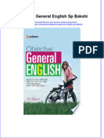 Full Ebook of Objective General English SP Bakshi Online PDF All Chapter