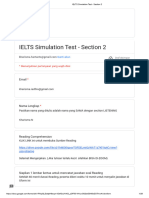 IELTS Simulation Test - Section 2