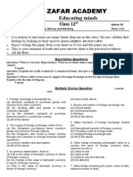 3rd Test Money, Banking & Foreign Exchange