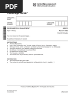 Cambridge IGCSE: Environmental Management 0680/12