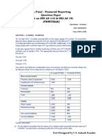 Question Paper - CFS & IND As 19