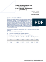 Financial Instruments - Question Paper