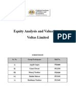 Equity Analysis and Valuation of Voltas Limited