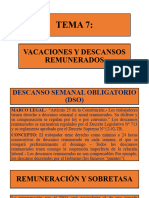 Tema 7 Vacasiones y Descansos Remunerados