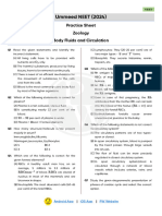 Body Fluids and Circulation - Practice Sheet