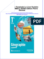 Full Download Geographie Terminale Le Livre Scolaire Pierre Denmat 2020Th Edition Pierre Denmat Online Full Chapter PDF