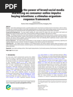 7-Harnessing The Powerofbrandsocialmedia Marketing Onconsumeronlineimpulse Buying Intentions, A Stimulus-Organismresponse Framework