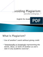 Week 7 Academic Writing and Avoid Plagiarism