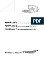 FENDT Instrukcja Kombajny Zbozowe 5220E 5250E 6250E